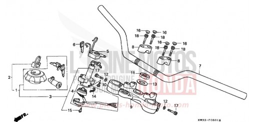 ROHRGRIFF/OBERE BRUECKE NX250J de 1988
